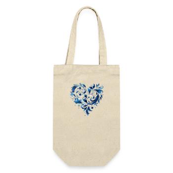 Valentinstag Herz Liebe Liebesbeweis Gefühle - Geschenkbeutel für Flaschen - Natur - Vorne