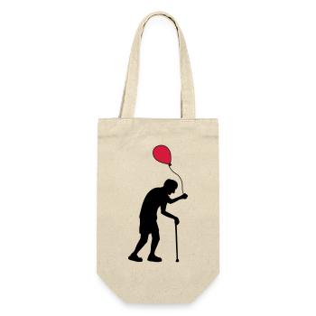 Grandpa with a balloon - Gift Bag for Bottles - nature - Front