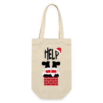 Père Noël - HELP - Sac à bouteille - nature - Devant