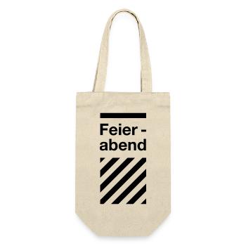 Feierabend - Black - Geschenkbeutel für Flaschen - Natur - Vorne
