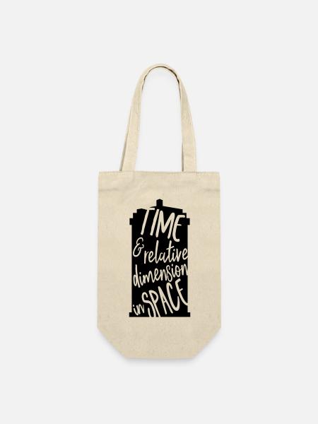 Time and Relative Dimension in Space - Geschenkbeutel für Flaschen - Natur