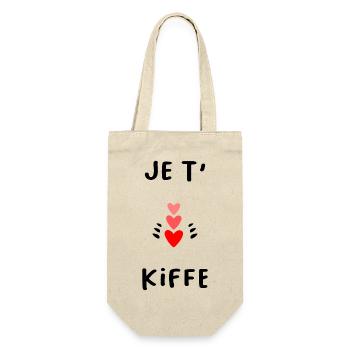 VALENTINE'S DAY. Bachelorette party. I LOVE YOU. I LOVE YOU. LOVE - Gift Bag for Bottles - nature - Front