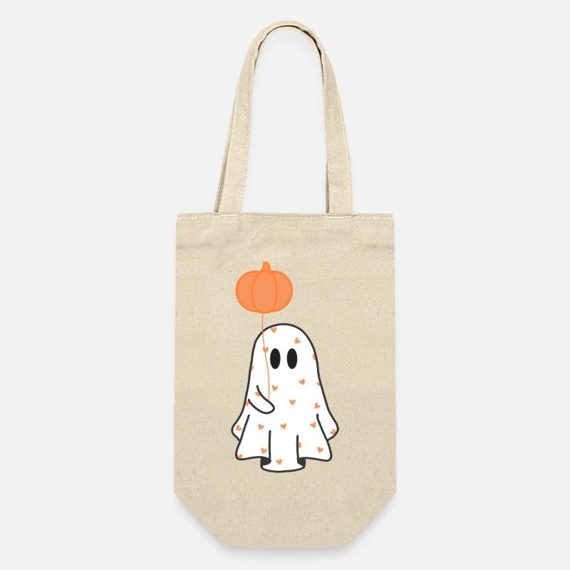 Cute Heart Ghost - Gift Bag for Bottles - nature
