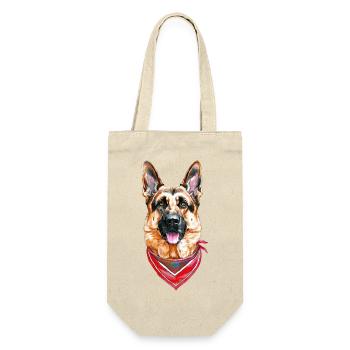 berger allemand avec bandana - Sac à bouteille - nature - Devant
