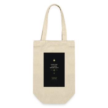 Chaque jour : Nouvelle Chance de Design Motivationnel - Sac à bouteille - nature - Devant