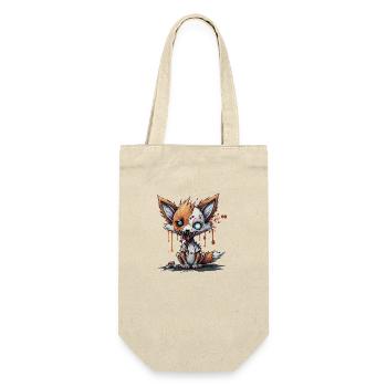 Zombie Fuchs - Geschenkbeutel für Flaschen - Natur - Vorne