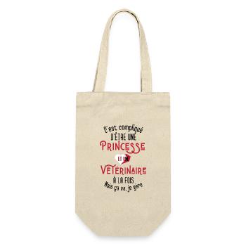 C'est compliqué d'être Une Princesse Vétérinaire - Sac à bouteille - nature - Devant