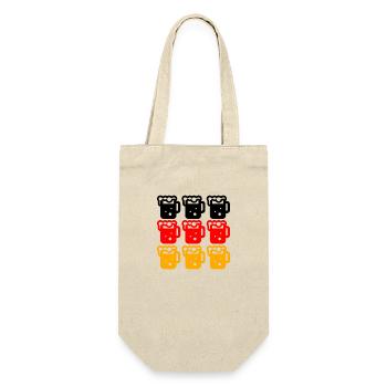 Deutschland Bier Flagge - Geschenkbeutel für Flaschen - Natur - Vorne
