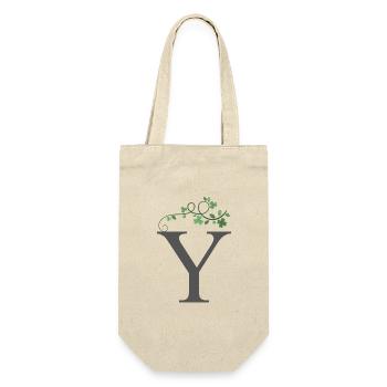 Y with shamrocks - Gift Bag for Bottles - nature - Front