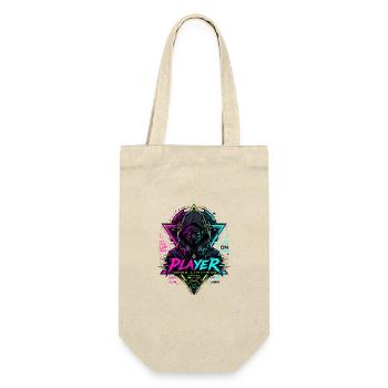 Player Neon Gamer Mask – No Limits - Geschenkbeutel für Flaschen - Natur - Vorne
