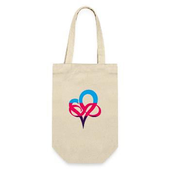 Polyamory Flag Infinity Heart Infinity Heart - Gift Bag for Bottles - nature - Front