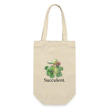 Succulente Fleur Aquarelle - Sac à bouteille - nature - Devant