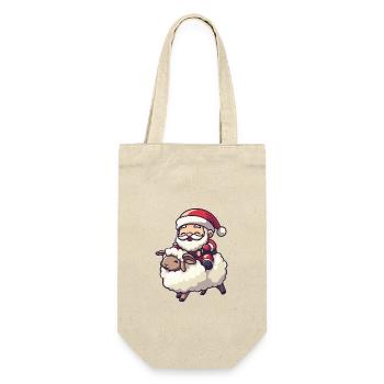 Sheep Santa Claus - Gift Bag for Bottles - nature - Front