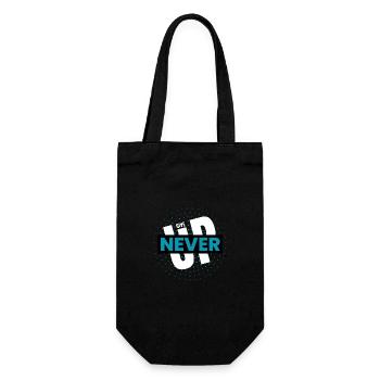 Never! - Geschenkbeutel für Flaschen - Schwarz - Vorne