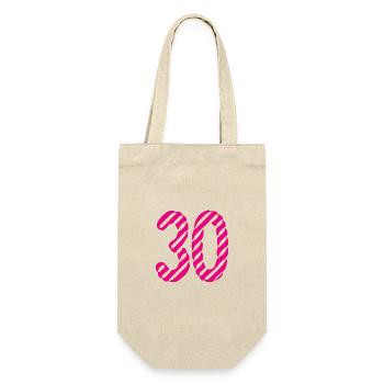 30. 30 YEARS. 30th ANNIVERSARY. 30TH ANNIVERSARY. - Gift Bag for Bottles - nature - Front