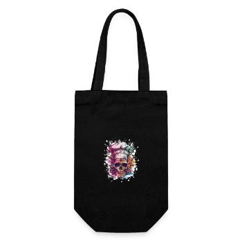 Crâne de chef - Sac à bouteille - noir - Devant