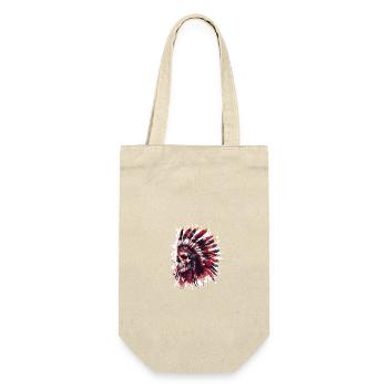 Indian Chief Skull - Gift Bag for Bottles - nature - Front