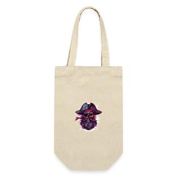 Pirate Skull Captain - Gift Bag for Bottles - nature - Front
