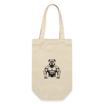 Dog Beast Bodybuilding Muscles Gym - Gift Bag for Bottles - nature - Front