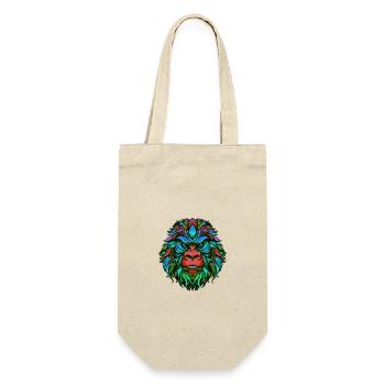 Gorilla Portrait Colorful - Gift Bag for Bottles - nature - Front