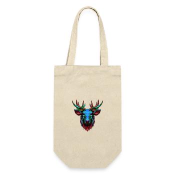 Moose Portrait Colorful - Gift Bag for Bottles - nature - Front