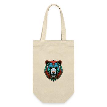 Bear Portrait Colorful - Gift Bag for Bottles - nature - Front