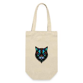 Cat Portrait Colorful - Gift Bag for Bottles - nature - Front