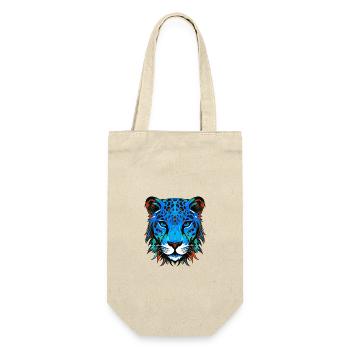 Cheetah Portrait Colorful - Gift Bag for Bottles - nature - Front