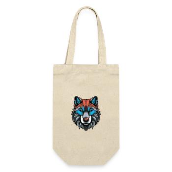 Husky Dog Portrait Colorful - Gift Bag for Bottles - nature - Front