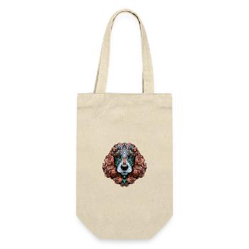 Poodle Dog Portrait Colorful - Gift Bag for Bottles - nature - Front