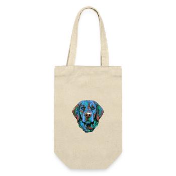 Labrador Dog Portrait Colorful - Gift Bag for Bottles - nature - Front
