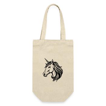 Unicorn head - Gift Bag for Bottles - nature - Front