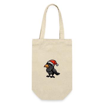 Raven Crow Christmas - Gift Bag for Bottles - nature - Front