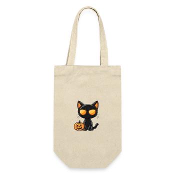 Cat Halloween Cat - Gift Bag for Bottles - nature - Front