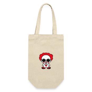 Halloween Clown - Geschenkbeutel für Flaschen - Natur - Vorne