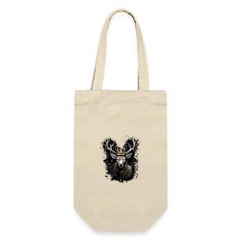 Deer Head Portrait Crown - Gift Bag for Bottles - nature - Front
