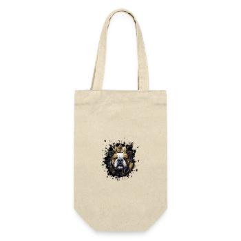 Bulldog Dog Head Portrait Crown - Gift Bag for Bottles - nature - Front
