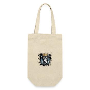 Greyhound Dog Head Portrait Crown - Gift Bag for Bottles - nature - Front