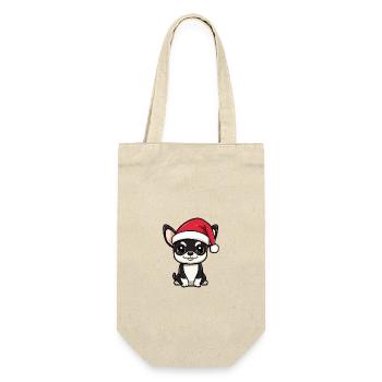 Chihuahua Dog Christmas Christmas - Gift Bag for Bottles - nature - Front