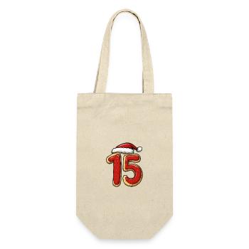 15 Number Christmas - Gift Bag for Bottles - nature - Front