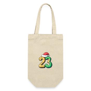 23 Number Christmas - Gift Bag for Bottles - nature - Front