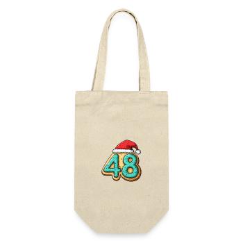 48 Number Christmas - Gift Bag for Bottles - nature - Front