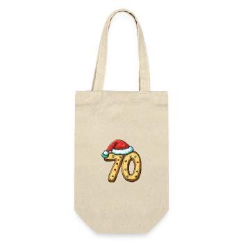 70 Number Christmas - Gift Bag for Bottles - nature - Front