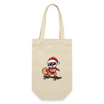 Écureuil Noël Drôle - Sac à bouteille - nature - Devant