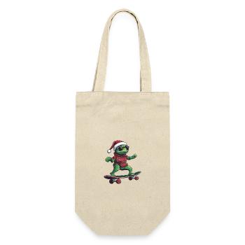 Caméléon Noël drôle - Sac à bouteille - nature - Devant