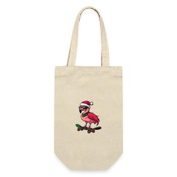 Flamingo Christmas Funny - Gift Bag for Bottles - nature - Front