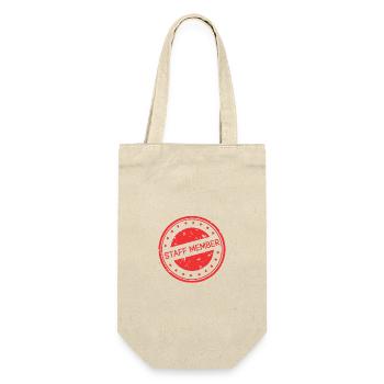 Staff Member Heart - Gift Bag for Bottles - nature - Front