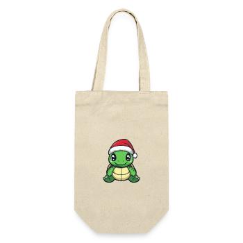 Turtle Christmas Cute - Gift Bag for Bottles - nature - Front