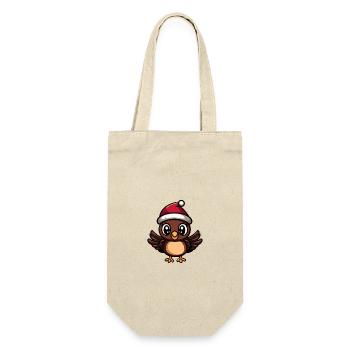 Truthan Weihnachten Niedlich - Geschenkbeutel für Flaschen - Natur - Vorne