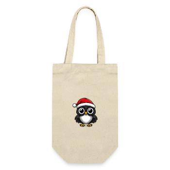 Owl Christmas Cute - Gift Bag for Bottles - nature - Front